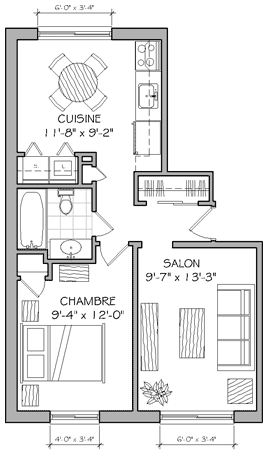 Plan appartement 3½ 520 pieds carrés type d' Plan appartement 3½ 520 pieds carrés type d'