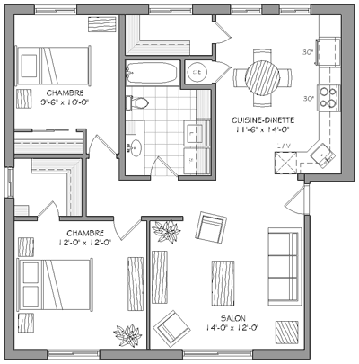 Plan appartement 42, app 1 Plan appartement 42, app 1