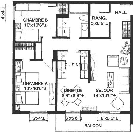 plan 6 appartements