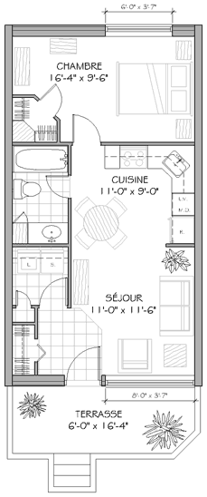 Plan appartement 3½ 575 pieds carrés type a Plan appartement 3½ 575 pieds carrés type a