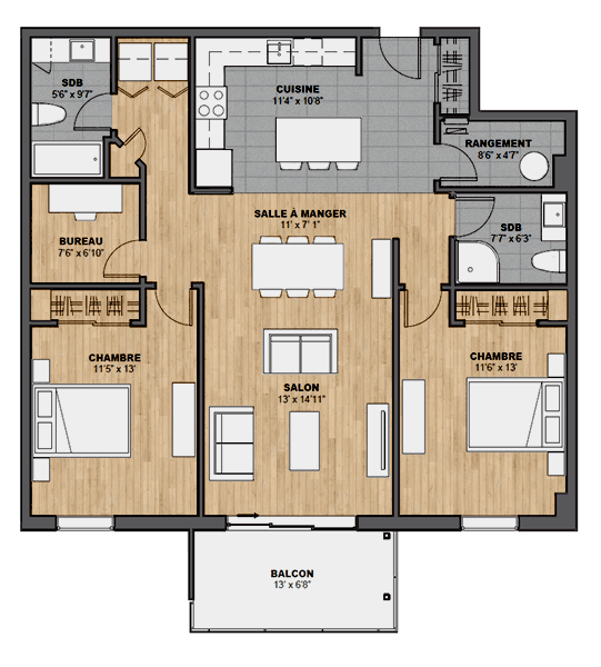 Plan de l'unité de condo