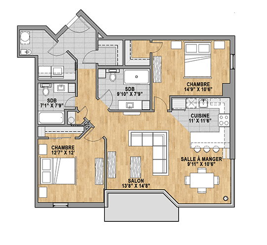 Plan de l'unité de condo