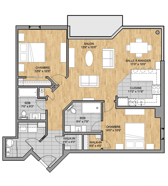 Plan de l'unité de condo