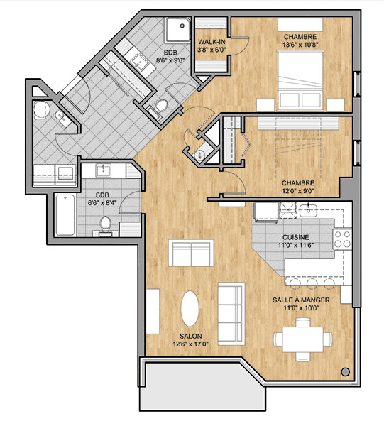 Plan de l'unité de condo