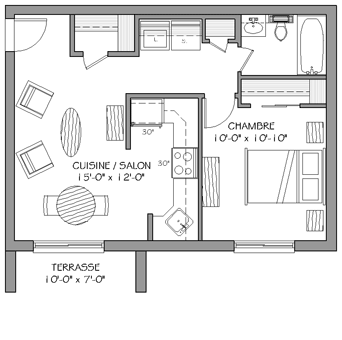 Plan appartement 1600, app S-1 Plan appartement 1600, app S-1