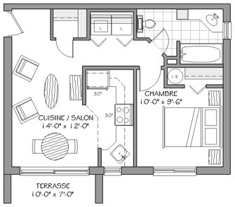Plan appartement 2335, app S-2 Plan appartement 2335, app S-2